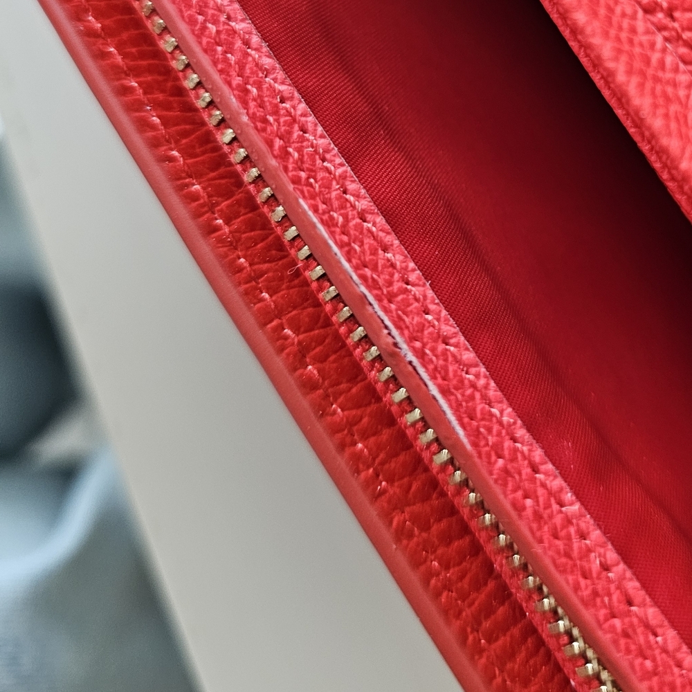 Coach Red And Pink Crossbody Wallet with Gold Hardware - Picture 9 of 16